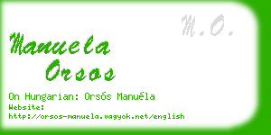 manuela orsos business card